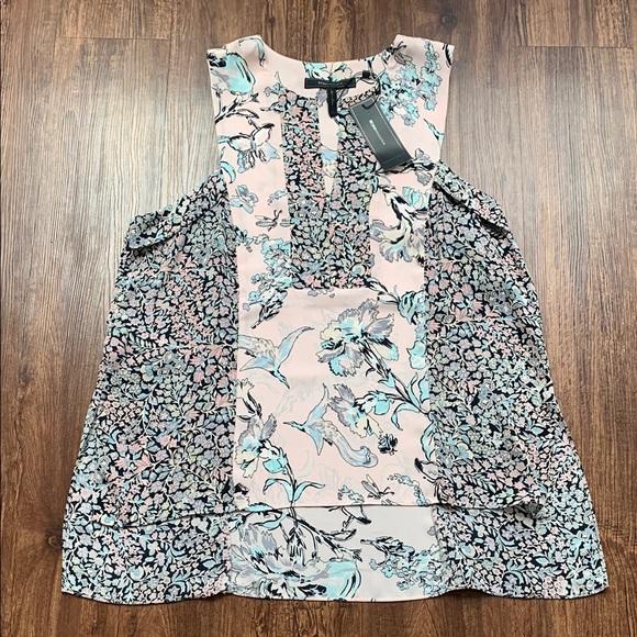 BCBG MaxAzria Vicky Sleeveless Top Dusty Rose Size Large New - Picture 10 of 10